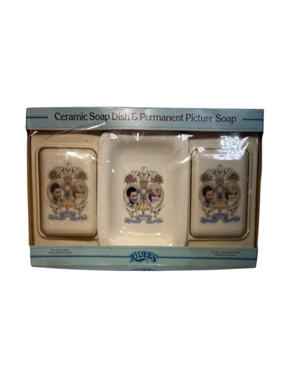 Prince Charles & Lady Diana Permanent Picture Soap & Dish 1981 Royal Wedding